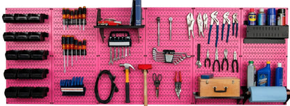 8ft Metal Pegboard Master Workbench Kit - Assorted Pegboard & Accessory Colors