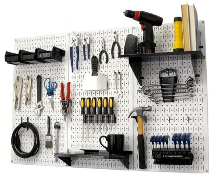 4ft Metal Pegboard Premium Tool Storage Kit - Toolboard with Hooks