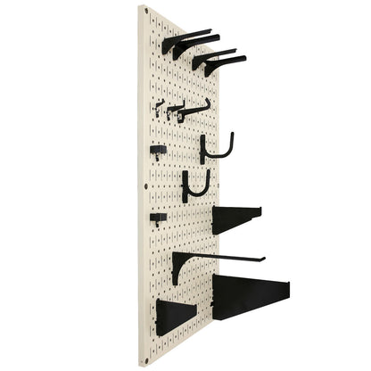 Wall Control Matte Desert Sand Cream Peg Board with Peg Hooks and Accessories