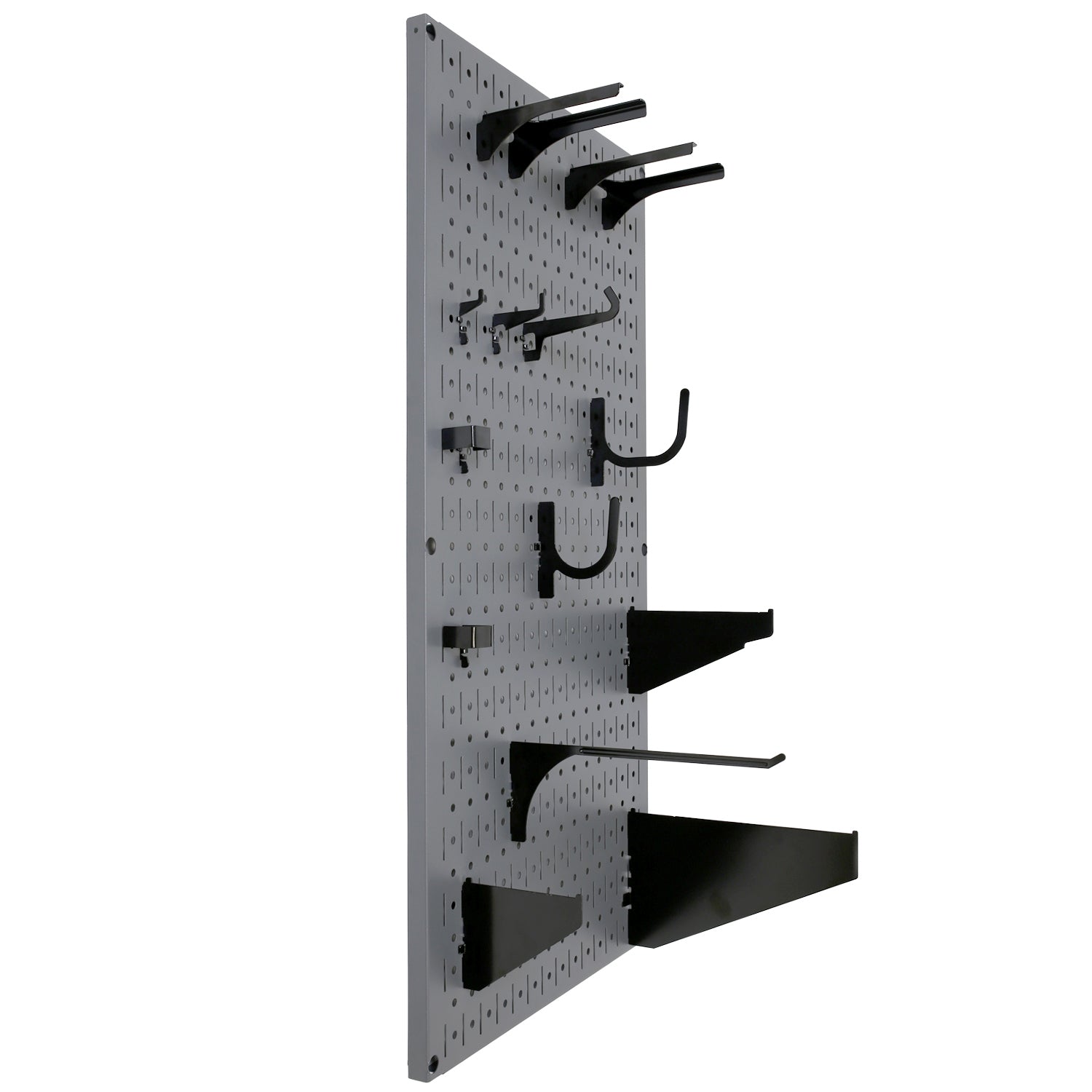 Signature Series Textured Matte Metal Pegboard Panel - Vertical 32in x 16in