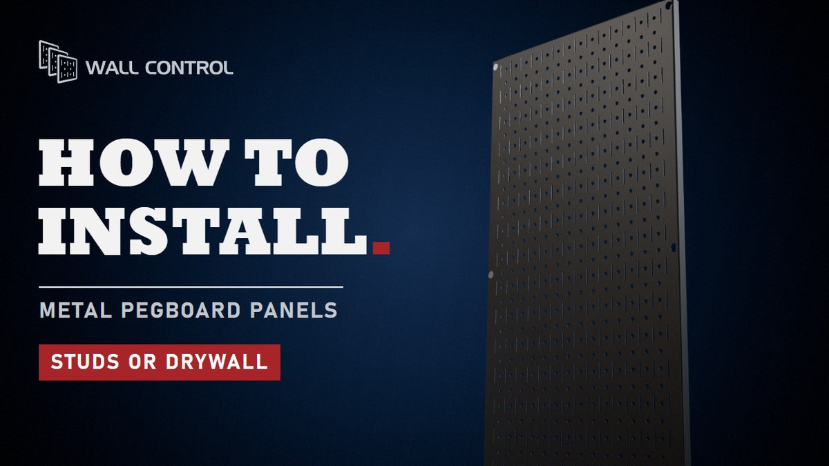 Load video: How to install metal pegboard panels into studs or drywall