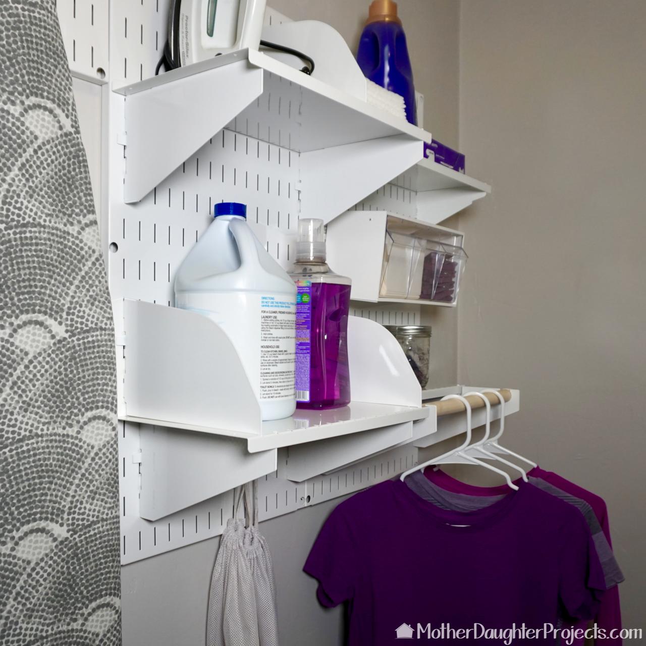 Mother Daughter Projects Laundry Room Storage and Organization Project