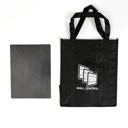 Black Tote Bag with White Wall Control Logo