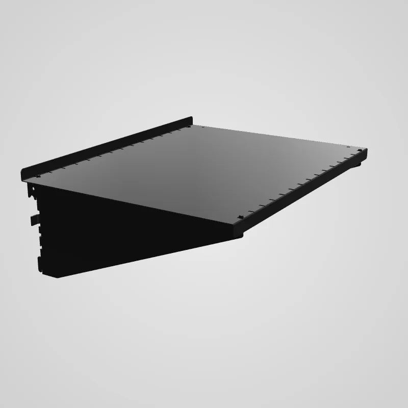 12in Deep Slotted Metal Pegboard Shelf Assembly - ASM-SH-1612 - 3D preview