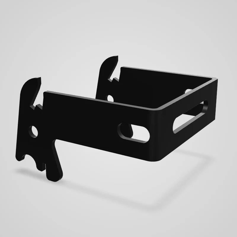 2in x 2in Slotted Metal Pegboard C-Bracket (2) Pack - 10-CB-022 - 3D preview